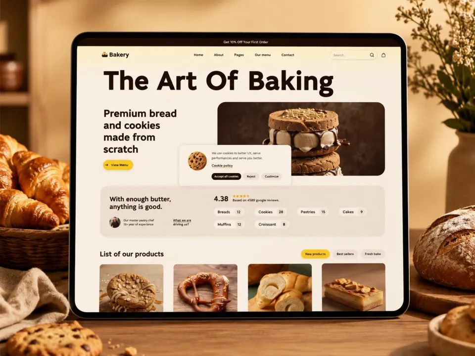 Sitio web · Panadería