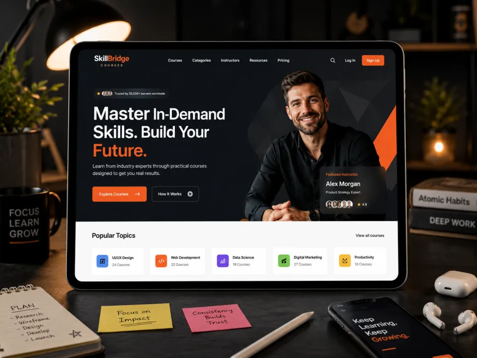 Sitio web · Cursos online
