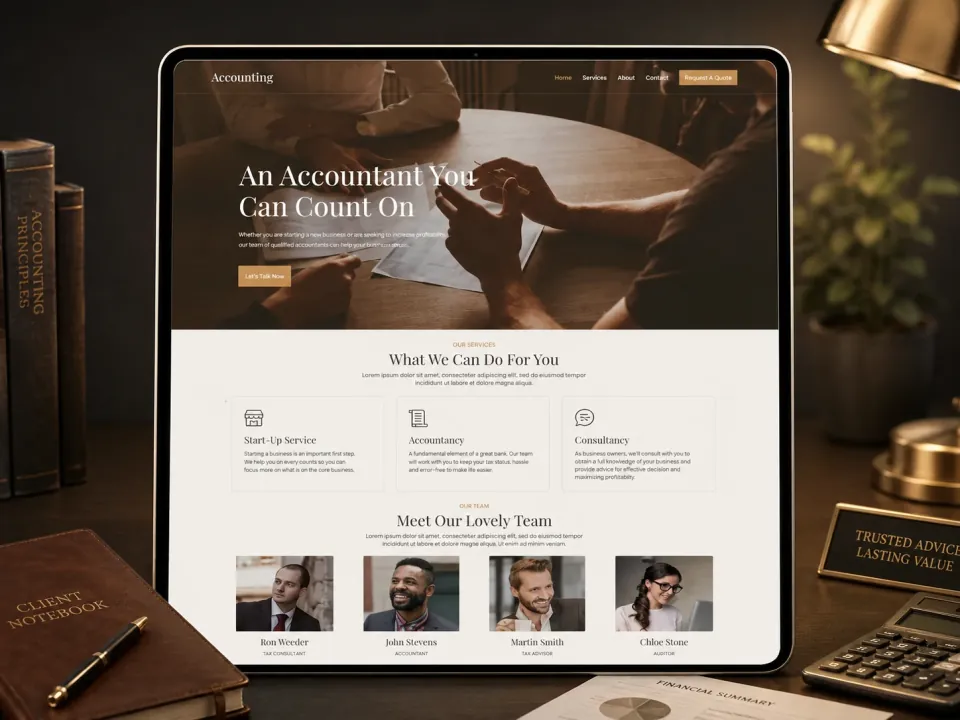 Sitio web · Contabilidad