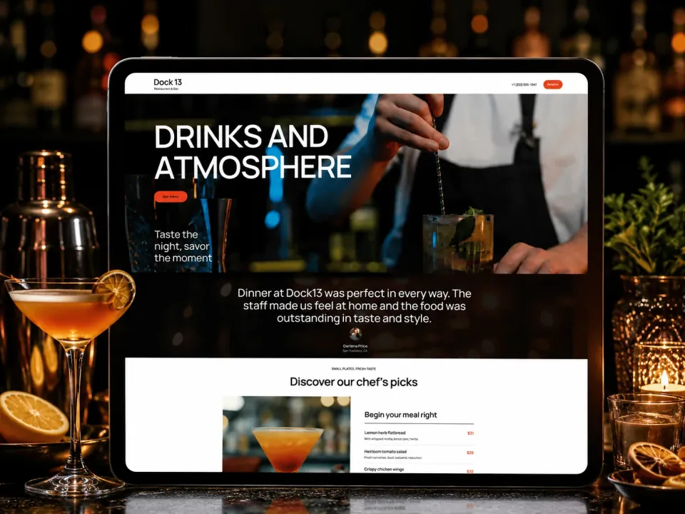 Sitio web · Restaurante bar