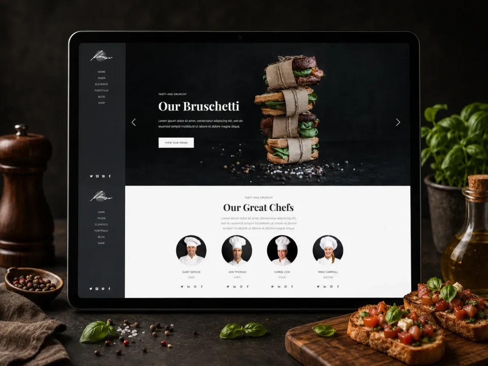 Sitio web · Restaurante de autor
