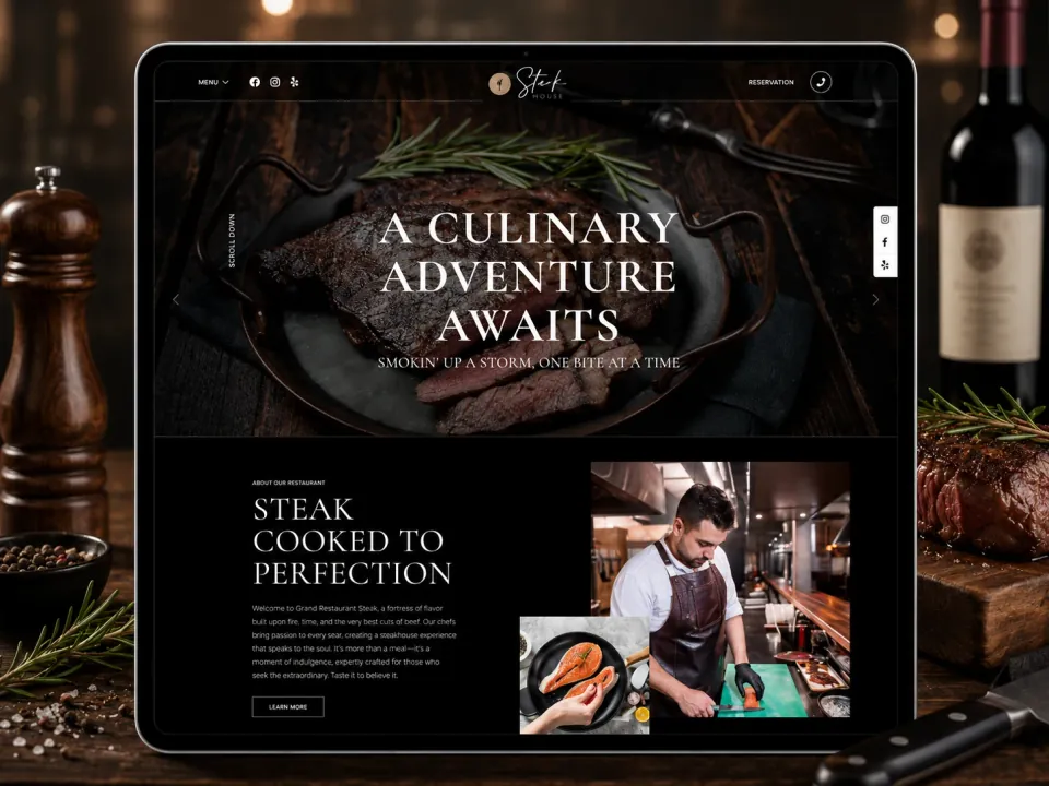 Sitio web · Steakhouse
